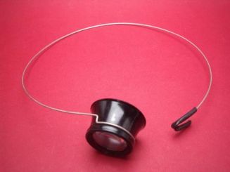 Uhrmacherlupe mit Federstahldraht Stärke 1