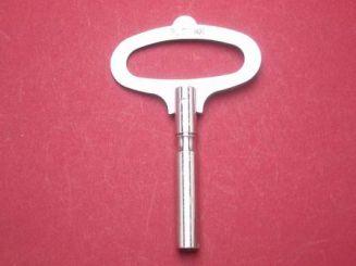 Aufzugschlüssel für Stand-, Wand- & Tischuhren in Stahl. Lange französische Ausführung 