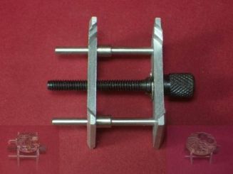 Werk- und Zifferblatthalter Werkzeug aus Aluminium zur beidseitigen Verwendbarkeit. 