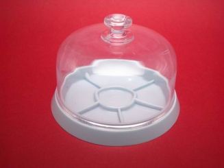 Glocke aus Plexiglas Box mit unterteilter Bodenplatte Werkzeug 