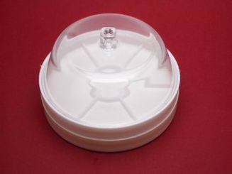 Glocke aus Plexiglas Box mit zwei unterteilten Bodenplatten Werkzeug 