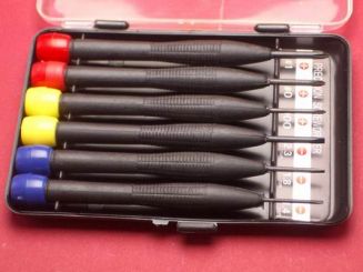 6 unterschiedlich große Uhrmacherschraubendreher im Set Werkzeug 