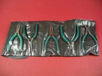 Zangensortiment Werkzeug im Set mit grün beschichteten Griffen 