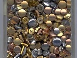 Armband-Uhr-Kronen in den Farben rot, gelb, weiß ca. 200 Stück 