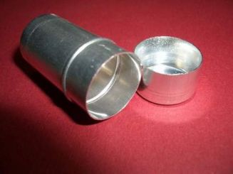 Aluminium Röhrchen mit Deckel 33mm 