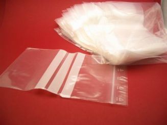 Druckverschlußbeutel 100mm X 150mm x 0,05mm 100 Stück mit Beschriftungsfeld 