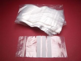 Druckverschlußbeutel 80mm X 120mm x 0,05mm 100 Stück mit Beschriftungsfeld 