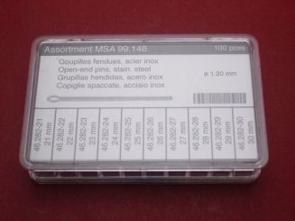 Stift-Splint-Set Werkzeug 100tlg. Ø 1,2mm 