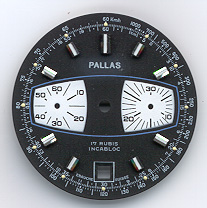 Chronographen-Zifferblatt Valjoux Kaliber: 7734 Durchmesser: 31,50mm 