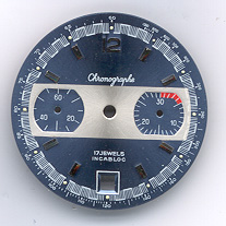 Chronographen-Zifferblatt Valjoux Kaliber: 7734 Durchmesser: 30,60mm 