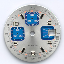 Chronographen-Zifferblatt Valjoux Kaliber: 7765 Durchmesser: 31,50mm 