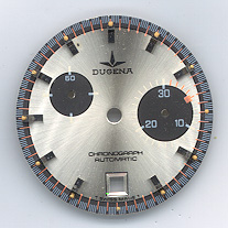 Chronographen-Zifferblatt Valjoux Kaliber: Dugena 3208 (auch Buren 15) 