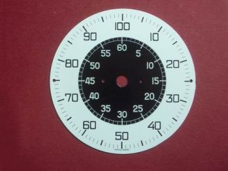 Stoppuhr-Zifferblatt Kurzzeitmesser, Kaliber: Baumgardner 412 & 413 