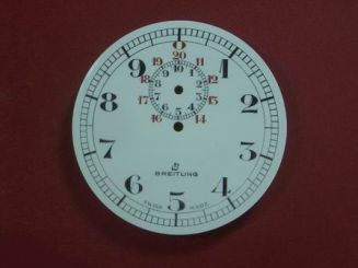 Breitling Stoppuhr-Zifferblatt Kurzzeitmesser, Metall emailliert 