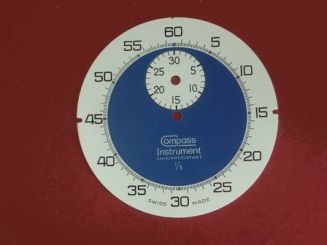 Stoppuhr-Zifferblatt Kurzzeitmesser, Kaliber: Baumgardner 410 & 411 