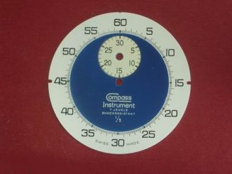 Stoppuhr-Zifferblatt Kurzzeitmesser, Kaliber: Baumgardner 410 & 411 