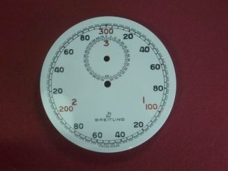 Breitling Stoppuhr-Zifferblatt Kurzzeitmesser, Metall emailliert 