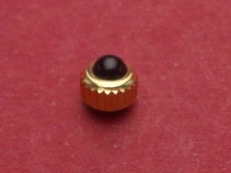 Longines Krone in doublé mit schwarzem Cabochon wasserdicht 