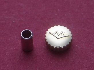 Movado Krone doublé gelbgold wasserdicht mit 2,00mm Tubus 