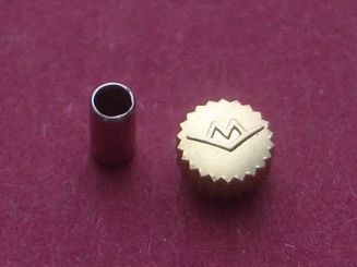 Movado Krone doublé gelbgold wasserdicht mit 2,00mm Tubus 