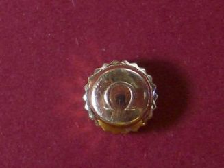 Omega Krone 24 Karat Gold (nicht nur vergoldet.) Ø 6,00mm Höhe 3,75mm Gewinde 0,9mm für Tubus 2,5mm 