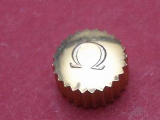 Omega Krone in doublé wasserdicht Ø 6,5 mm Höhe 3,68 mm Gewinde 0,9mm 