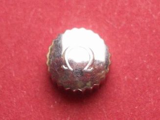 Omega Krone in Stahl, Ø 6,50mm, Höhe 3,65mm, Gewinde 0,9mm, Tubus 2,5mm 