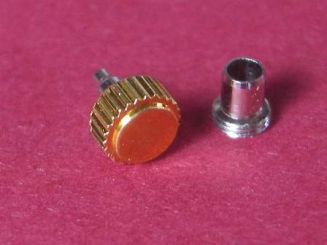 Wasserdichte vergoldete Krone mit kurzem Tubus Durchmesser: 4,75mm 