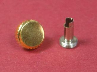 Wasserdichte vergoldete Krone mit langem Tubus Durchmesser: 7,00mm 