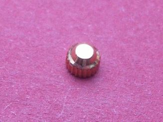 Uhrenkrone 24 Karat Gold, Ø 3mm, Höhe 2,25mm, Gewinde 0,9mm 
