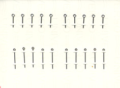 Herrenarmbanduhr-Zeiger weiß/blank Blockform, Lochdurchmesser: 85/145 Minutenzeigerlänge: 11,5mm 