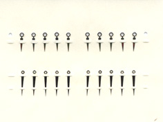 Herrenarmbanduhr-Zeiger weiß/blank Lanzenform, 10,5 Zoll Lochdurchmesser: 65/95 Minutenzeigerlänge: 10mm 