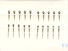 Herrenarmbanduhr-Zeiger gelb Lanzenform mit Leuchtmasse 