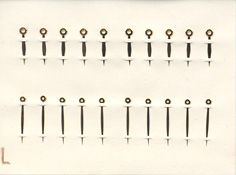 Herrenarmbanduhr-Zeiger gelb Blattform  Kaliber: Cyma 8FC1 für 10,5  Zoll Uhrwerke 