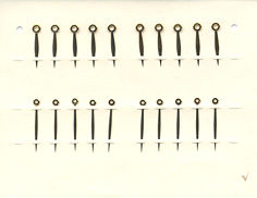 Herrenarmbanduhr-Zeiger gelb Blattform 