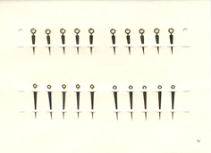 Herrenarmbanduhr-Zeiger gelb Lanzenform 