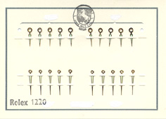 Herrenarmbanduhr-Zeiger gelb Lanzenform als Leuchtzeiger 