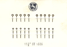 Herrenarmbanduhr-Zeiger gelb Blockform Kaliber: ST 686 