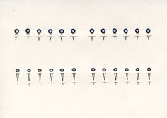 Damenarmbanduhr-Zeiger blau Lanzenform 