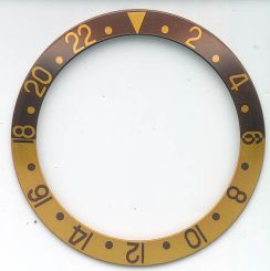 Einlage für Index Lünette passend auch für Uhren der Marke Rolex Ref. Nr: 1675/3, 16753 