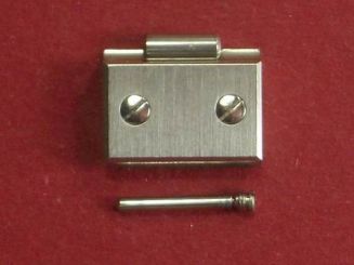 Cartier Santos Armband-Glied, 10mm, Stahl mit 2 Stahlschrauben, Befestigungsschraube von rechts 