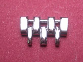 Jaeger- LeCoultre Reverso Metall- Armband- Glied, erstes Reparaturglied vom Kopf aus gesehen, 17mm konisch, mit Federsteg 