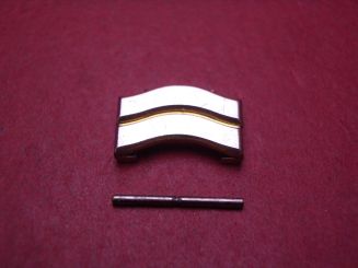 Ebel Armbandglied, Stahl/Gold, 12,2mm, NOS (New Old Stock) 