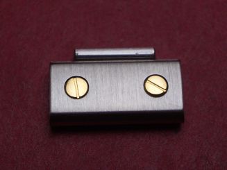 Cartier Armband-Glied, Stahl/Gold, 13,7mm, gewölbt, links verschraubt 