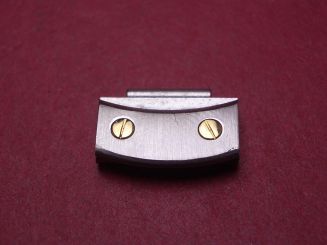 Cartier Armbandglied, Stahl/Gold, 13,7mm, rechts verschraubt, gebraucht 