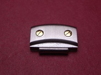 Cartier Armbandglied, Stahl/Gold, 13,7mm, links verschraubt, gebraucht 