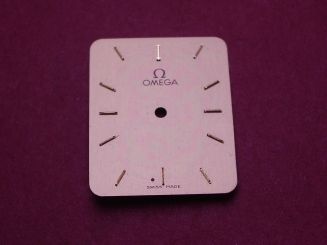 Omega Zifferblatt, 20,0mm x 25,1mm, gold mit goldfarbenen Inlays 