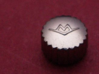 Movado Krone Stahl Ø 5,25mm, Höhe 4,92mm / 3,3mm, Gewinde 0,9mm, Tubus 2,5mm 