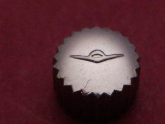 Movado Krone Stahl Ø 5,25mm, Höhe 4,92mm / 3,3mm, Gewinde 0,9mm, Tubus 2,5mm 