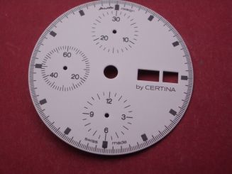 Certina Zifferblatt  Audi Design weiß, Ø 29,6mm für Kaliber Valjoux 7750 